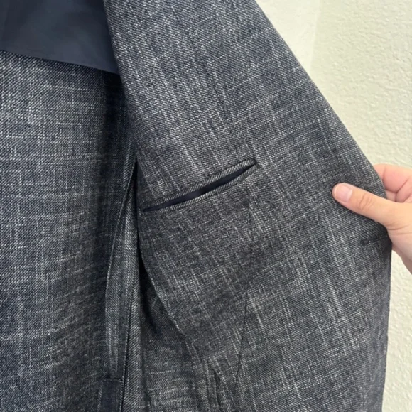 Canali Kei blue modern fit jacket wool silk cashmere blend 34/50 - Picture 5 of 12